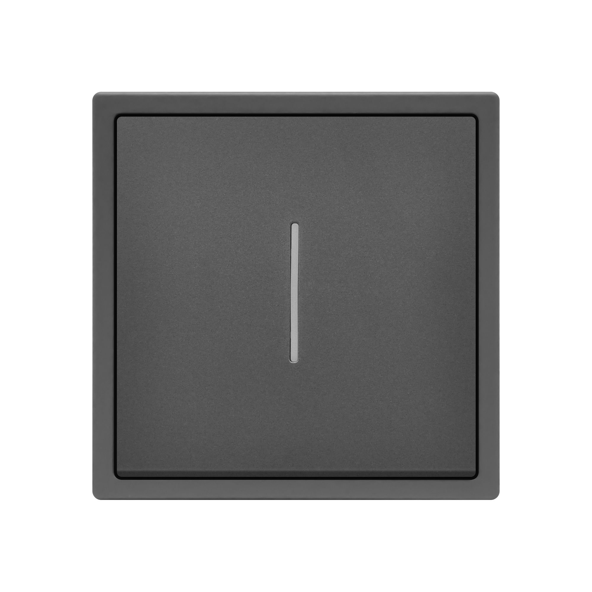 Выключатель echo с подсветкой, 1 клавиша, 1 пост, рамка 81х81мм цвет серый MVAVA