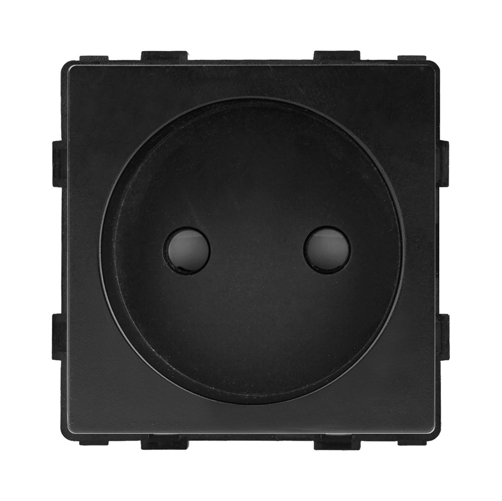 Купить Механизм розетки без заземления (без рамки), цвет черный в интернет-магазине Mvava.ru