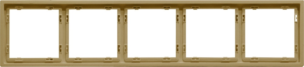 Рамка MVAVA Echo, 5 постов, 365×81 мм, пластик, золотая MVAVA
