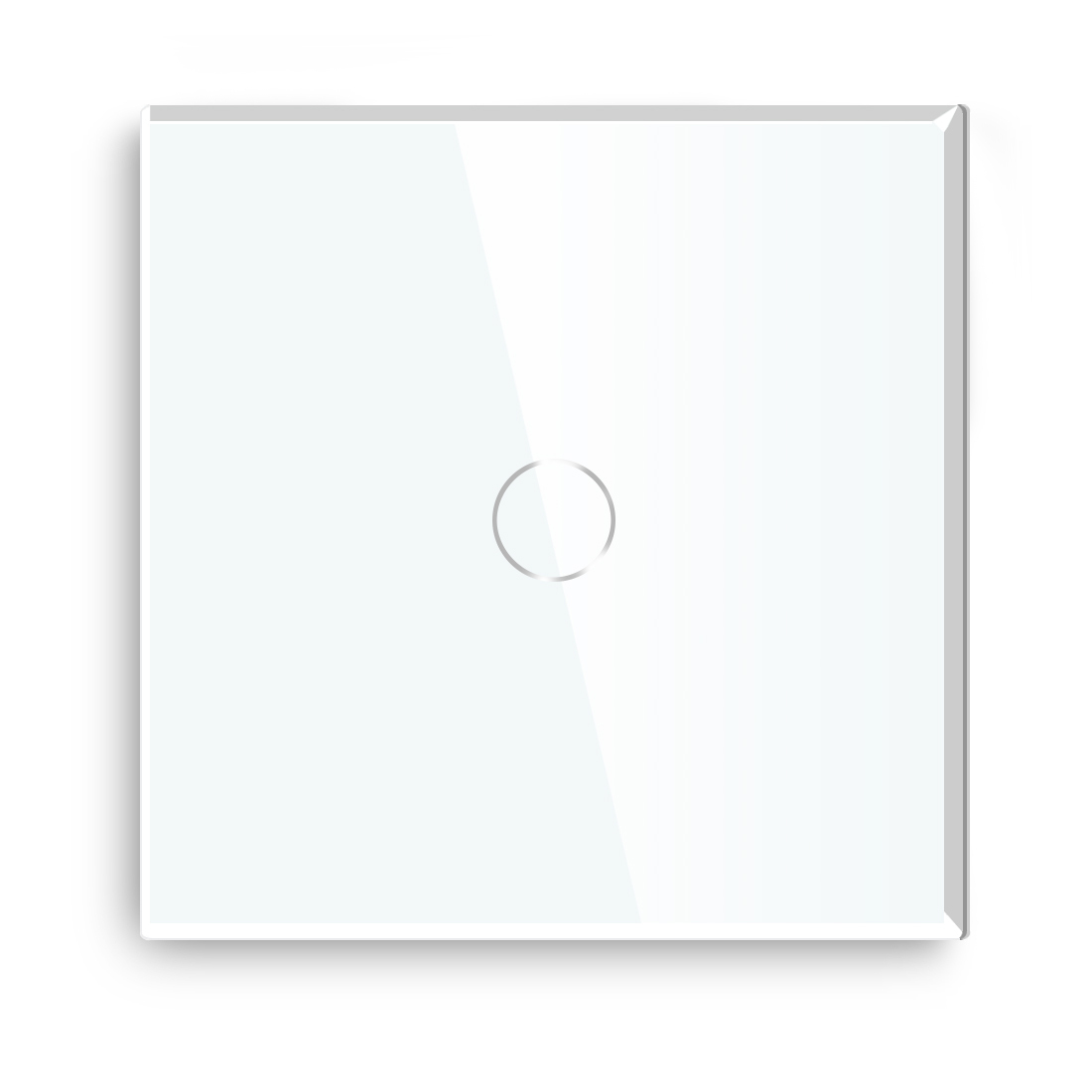 Купить Сенсорный выключатель Zigbee проходной, 1 клавиша 1 пост, (1G) стекло 86х86мм цвет белый в интернет-магазине Mvava.ru