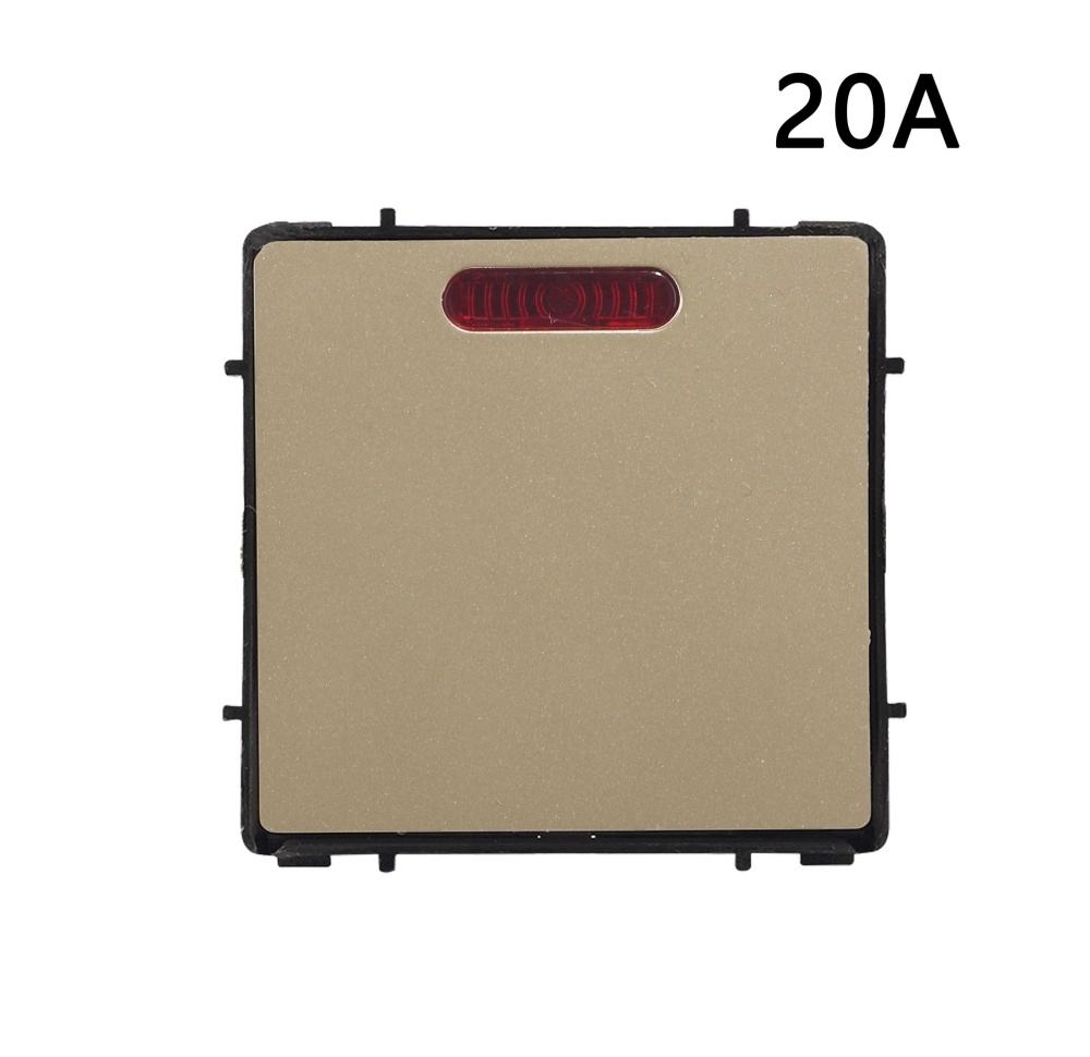 Купить Мастер выключатель механический 20А, 1 клавиша (без рамки) Золото в интернет-магазине Mvava.ru