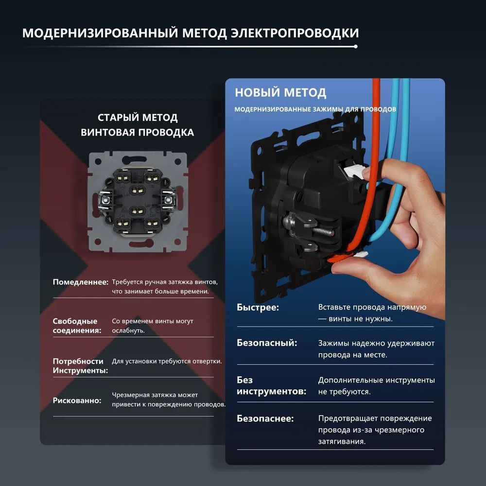 Купить Выключатель echo проходной, 1 клавиша, 1 пост, рамка 81х81мм пластик, черный цвет в интернет-магазине Mvava.ru