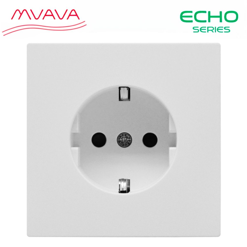 Купить Механизм розетки echo (без рамки) 16А, цвет белый в интернет-магазине Mvava.ru