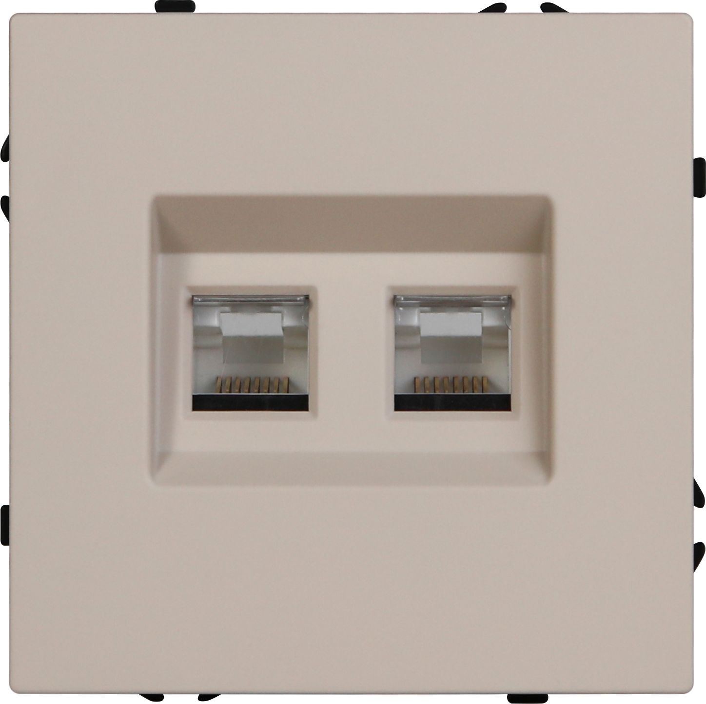 Розетка echo Dual CAT6 (без рамки), цвет кашемир MVAVA