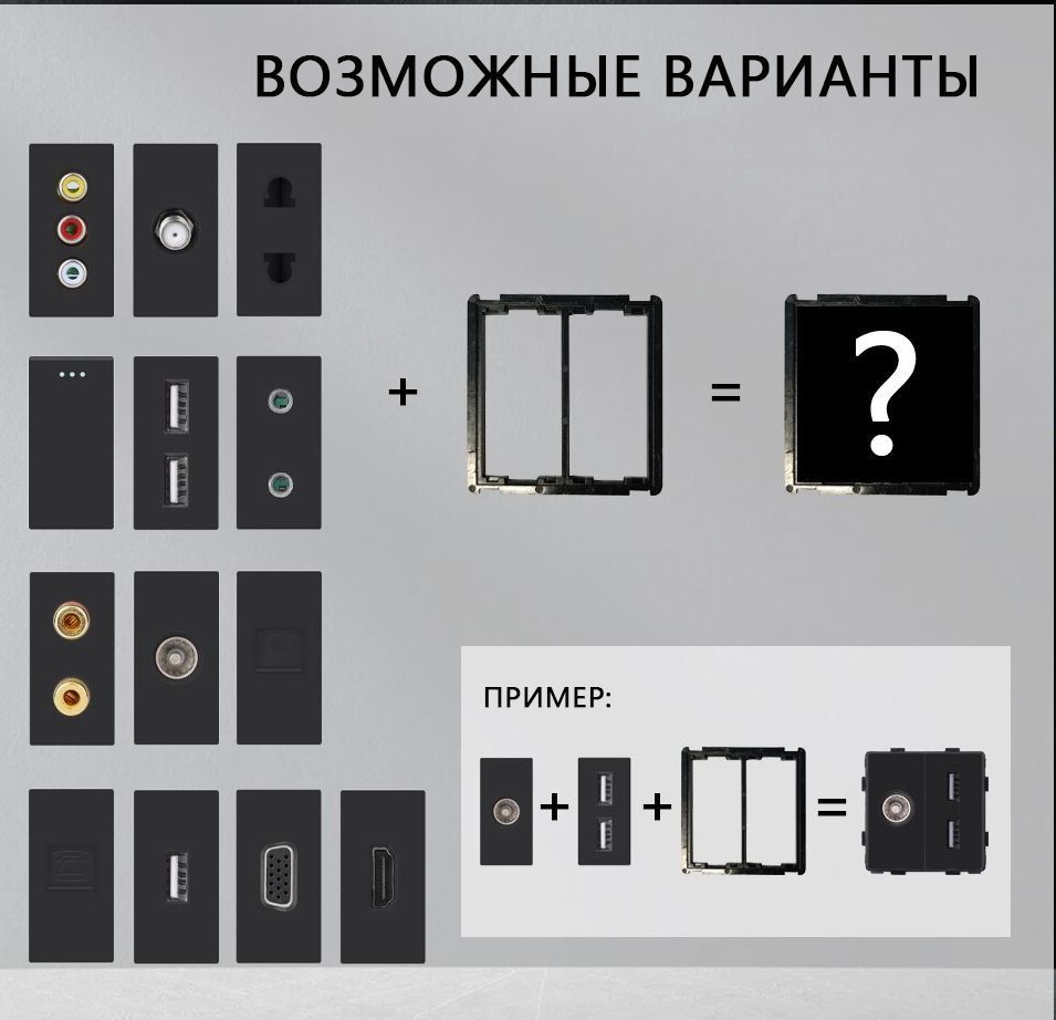 Механизм розетки echo, HDMI (без рамки) цвет белый MVAVA