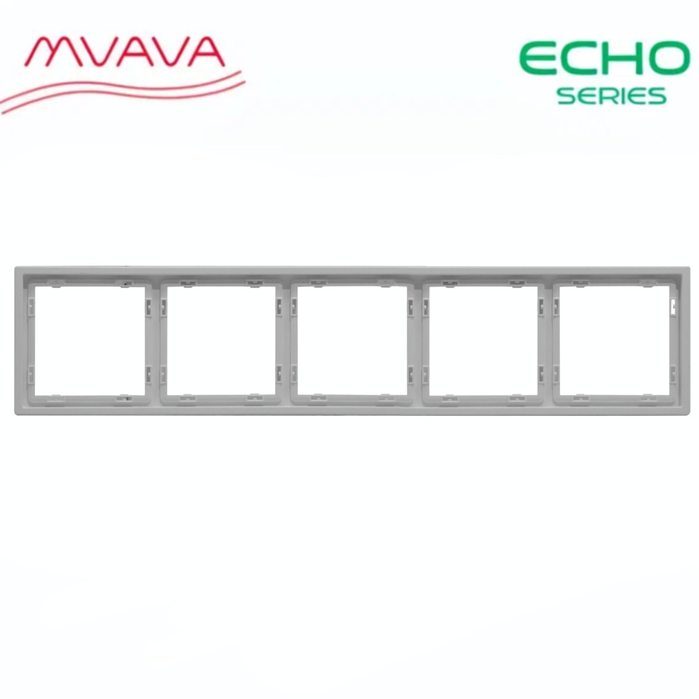 Купить Рамка 5 постов 365*81мм, серия echo, цвет белый в интернет-магазине Mvava.ru