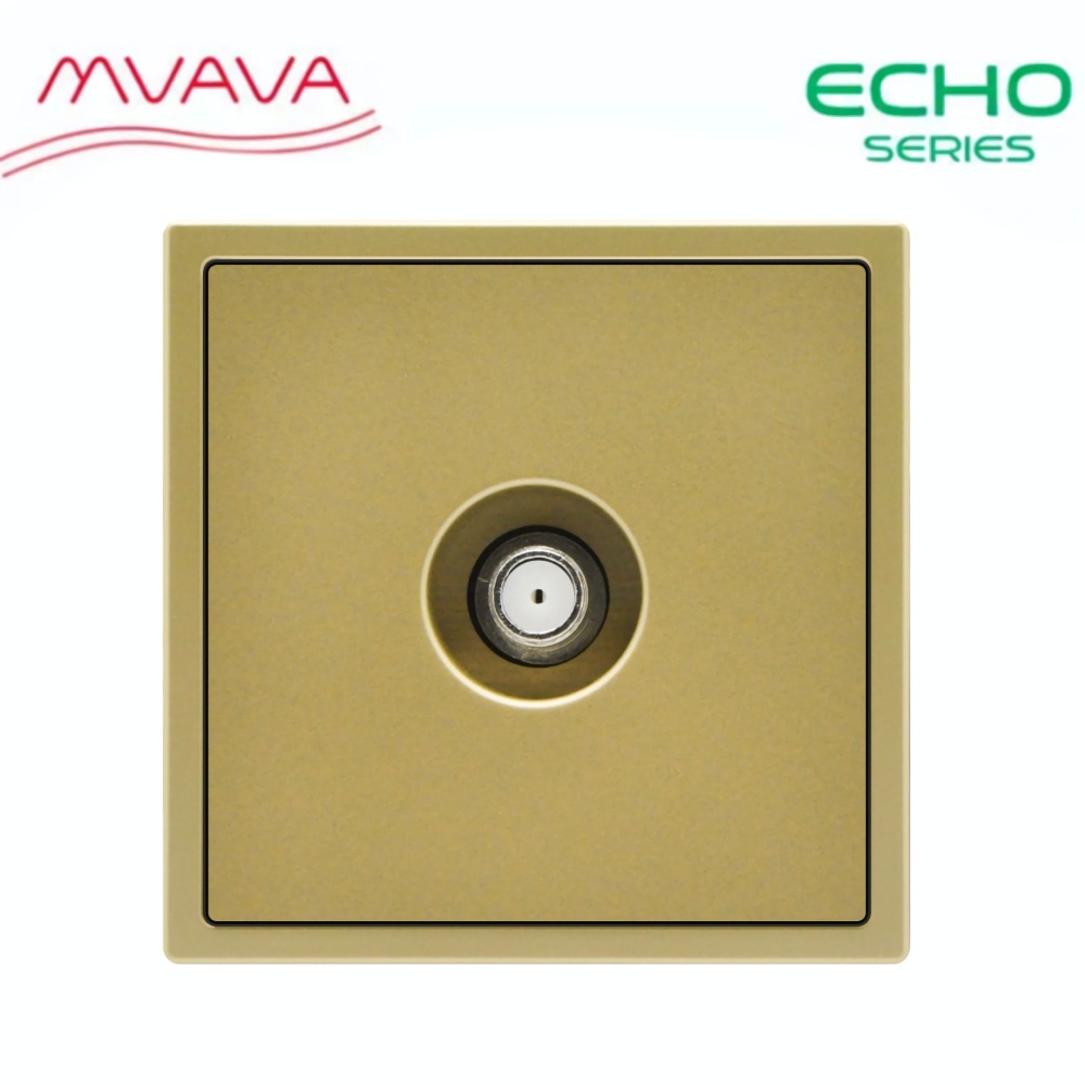 Купить Розетка echo SAT (без рамки), цвет золотой в интернет-магазине Mvava.ru