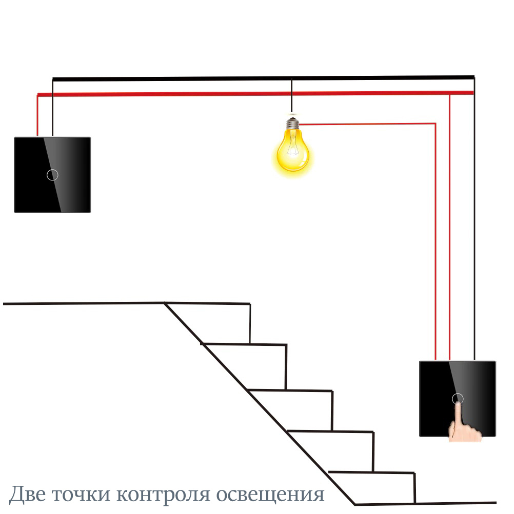 Купить Модуль сенсорного выключателя проходной (переключатель) 1 клавиша в  интернет-магазине Mvava.ru