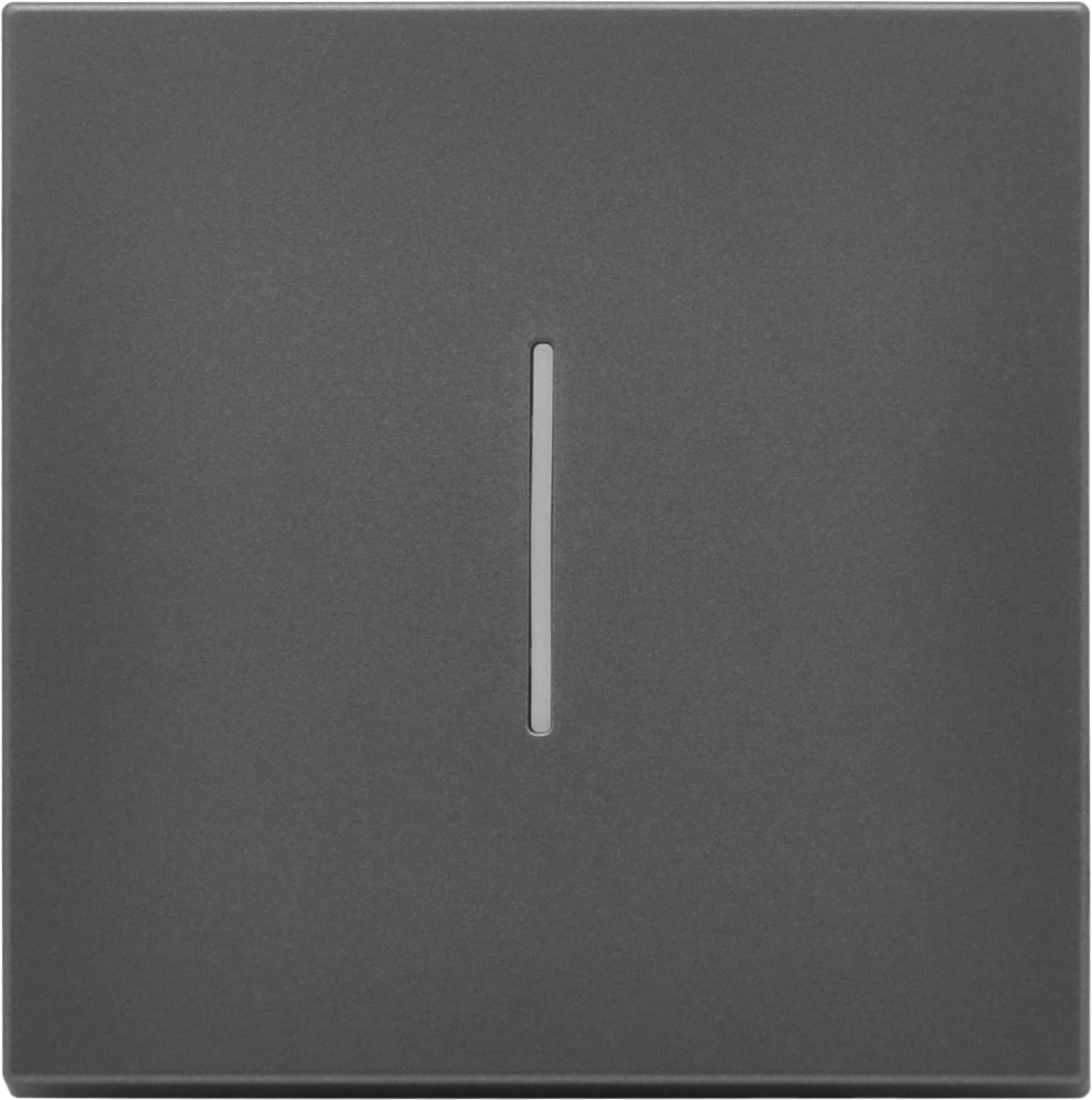Выключатель echo LED с самовозвратом (Reset, Кнопка), 1 клавиша, (без рамки) цвет серый MVAVA