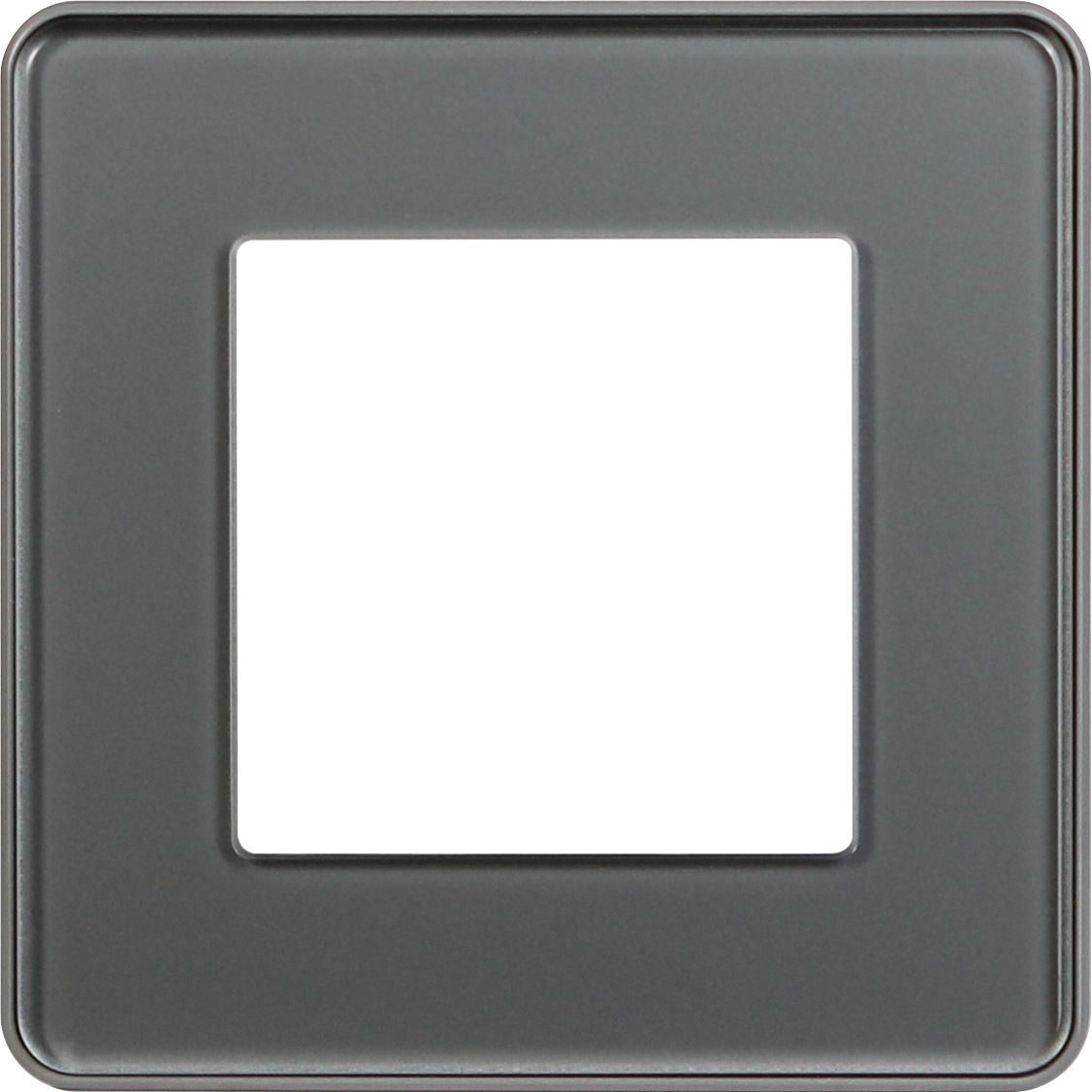 Купить Рамка MVAVA, 1 пост, 86×86 мм, стекло 2.5D, серая в интернет-магазине Mvava.ru