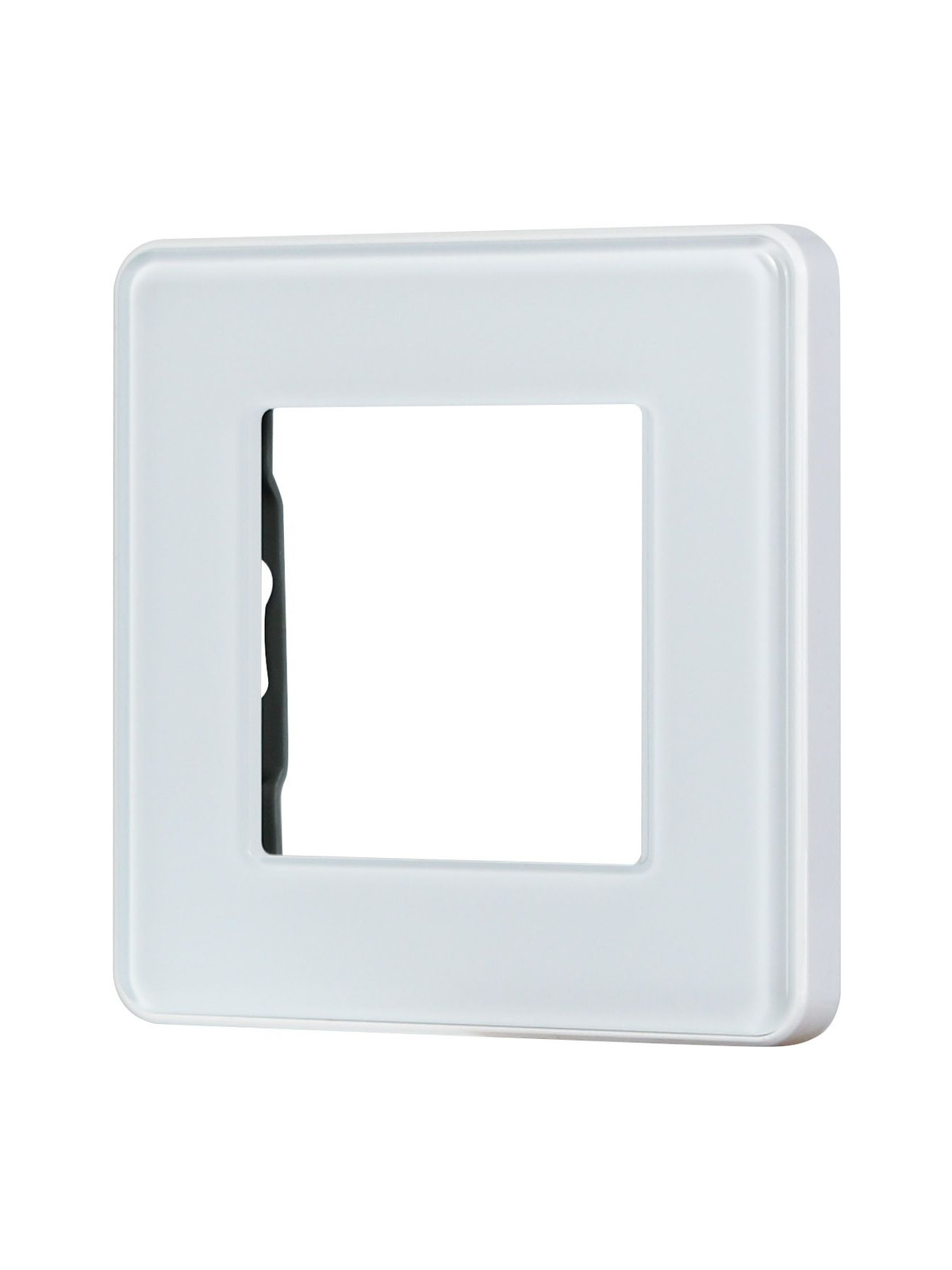 Купить Рамка MVAVA, 1 пост, 86×86 мм, стекло 2.5D, белая в интернет-магазине Mvava.ru