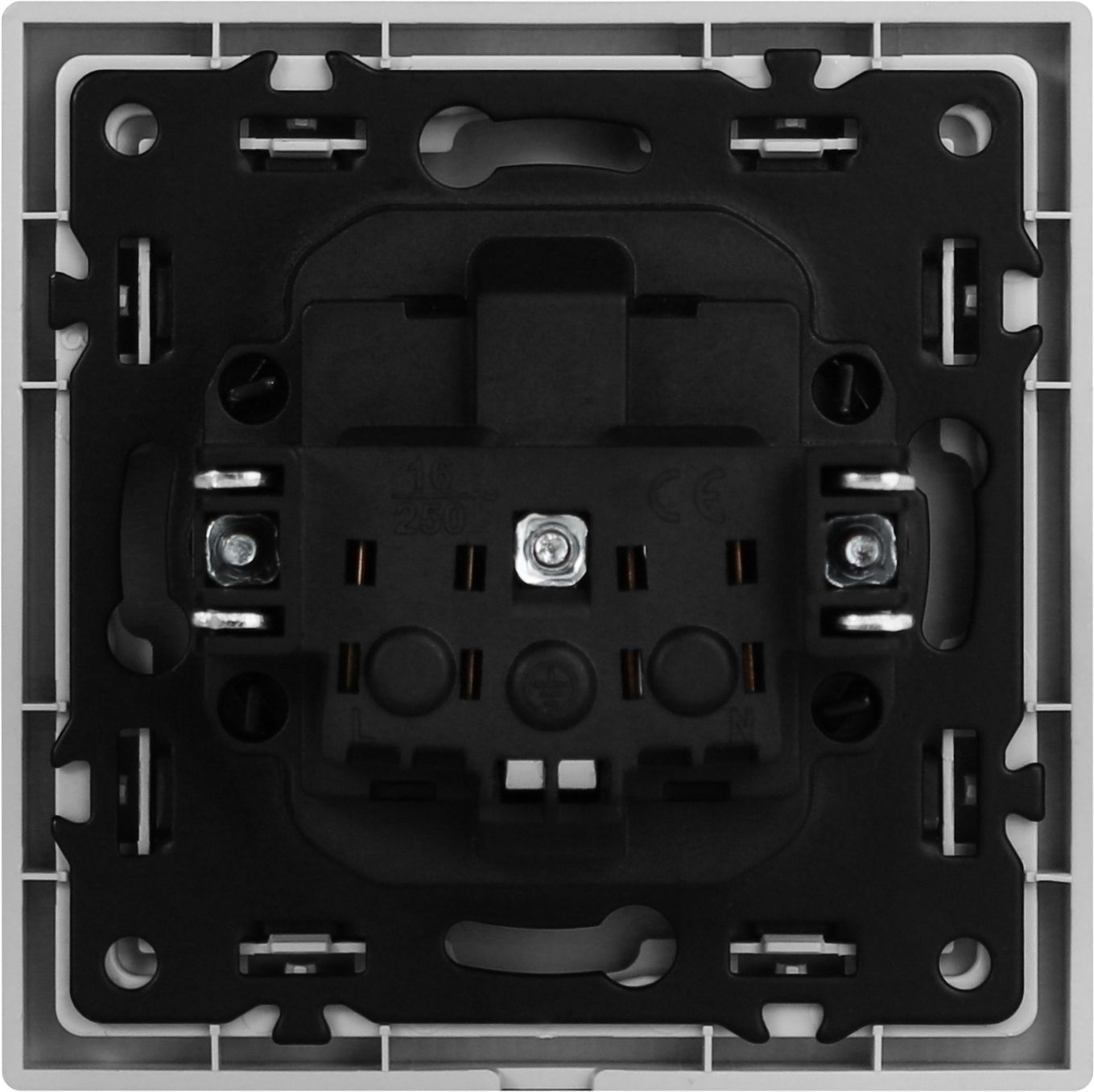 Розетка echo электрическая 1 пост 16А, рамка 81x81мм, цвет кашемир MVAVA