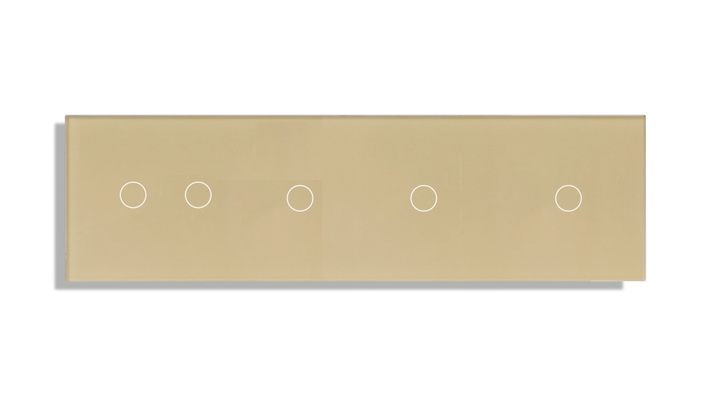 Купить Панель 4 поста (2G+1G+1G+1G) 299*86мм, стекло (без выкл.) цвет, золотой в интернет-магазине Mvava.ru