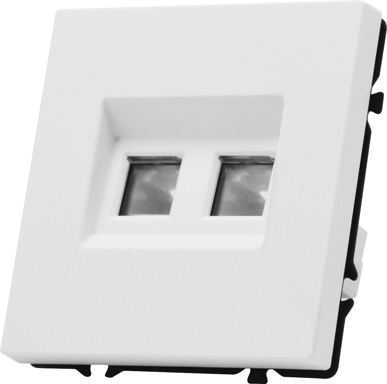 Механизм розетки двойная echo, TEL RJ11 (без рамки) цвет белый MVAVA