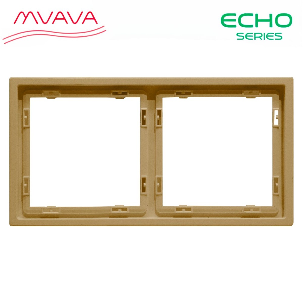 Купить Рамка 2 поста 152*81мм, серия echo, цвет золотой в интернет-магазине Mvava.ru