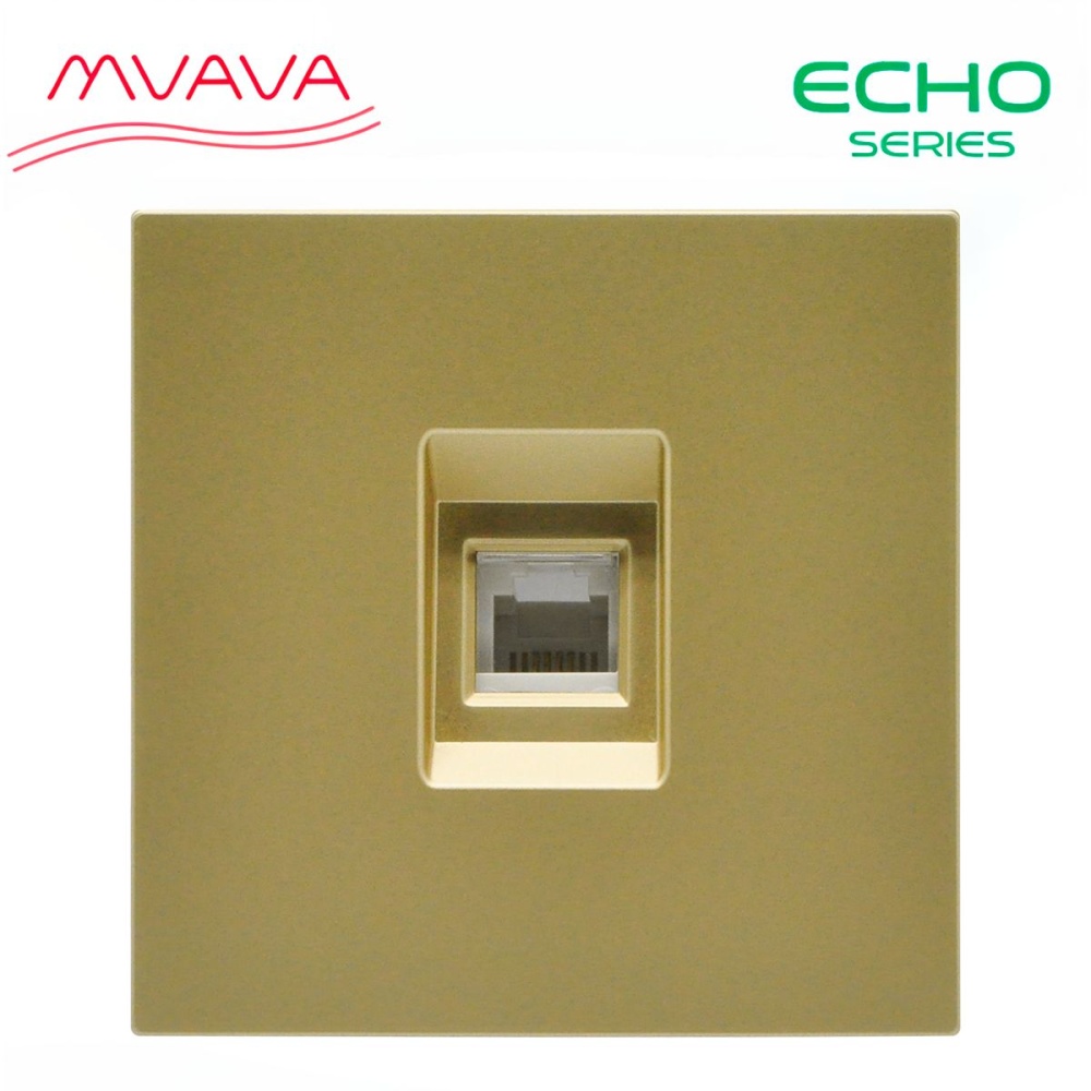 Купить Розетка echo CAT6 (без рамки), цвет золотой в интернет-магазине Mvava.ru