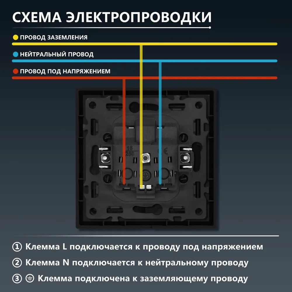 Розетка echo электрическая 1 пост 16А, рамка 81x81мм, цвет серебро MVAVA