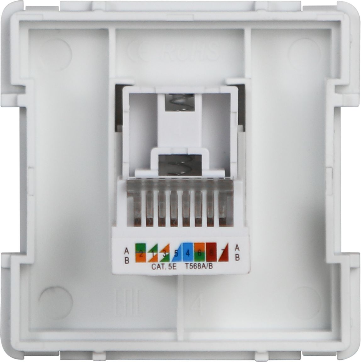 Купить Механизм розетки интернет RJ-45, CAT5e, цвет белый в интернет-магазине Mvava.ru