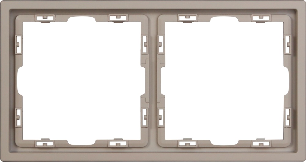 Рамка MVAVA Echo, 2 поста, 152×81 мм, пластик, кашемир MVAVA