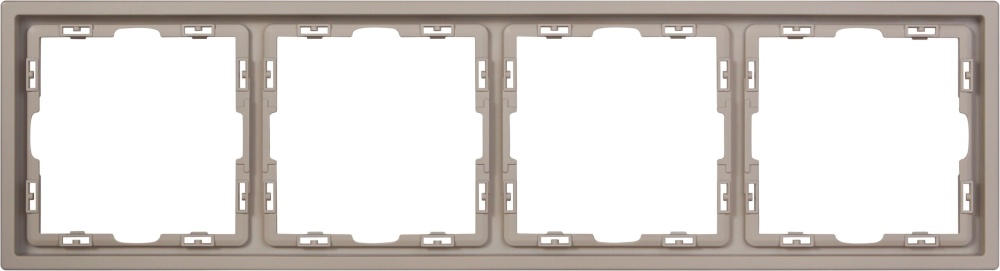 Рамка MVAVA Echo, 4 поста, 294×81 мм, пластик, кашемир MVAVA