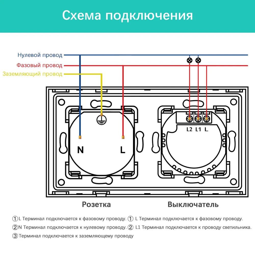 Купить Сенсорный выключатель ZigBee 2кл. 1 розетка, 2 поста (2G+1EU) стекло 157х86мм цвет черный в интернет-магазине Mvava.ru