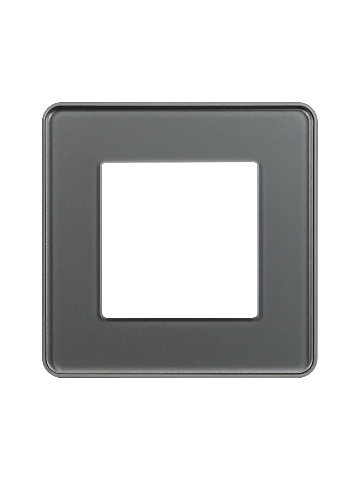 Купить Рамка MVAVA, 1 пост, 86×86 мм, стекло 2.5D, серая в интернет-магазине Mvava.ru