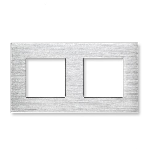 Купить Рамка MVAVA, 2 поста, 157×86 мм, алюминий, белая в интернет-магазине Mvava.ru