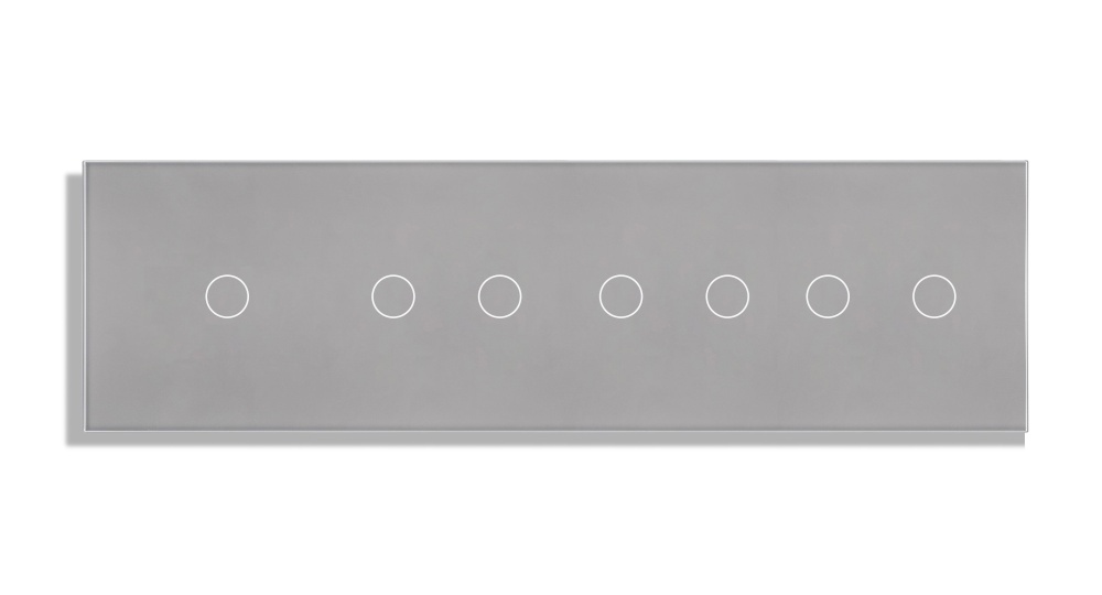 Купить Панель 4 поста (1G+2G+2G+2G) 299*86мм, стекло (без выкл.) цвет, серый в интернет-магазине Mvava.ru