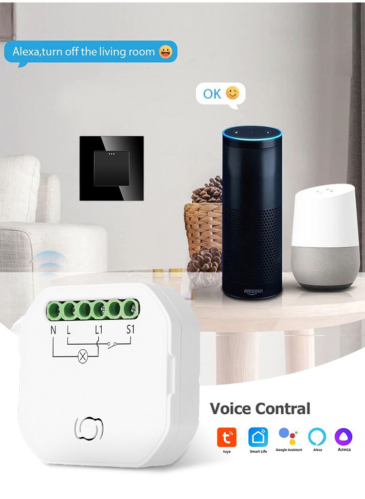 Купить Выключатель реле ZigBee 1 линия в интернет-магазине Mvava.ru