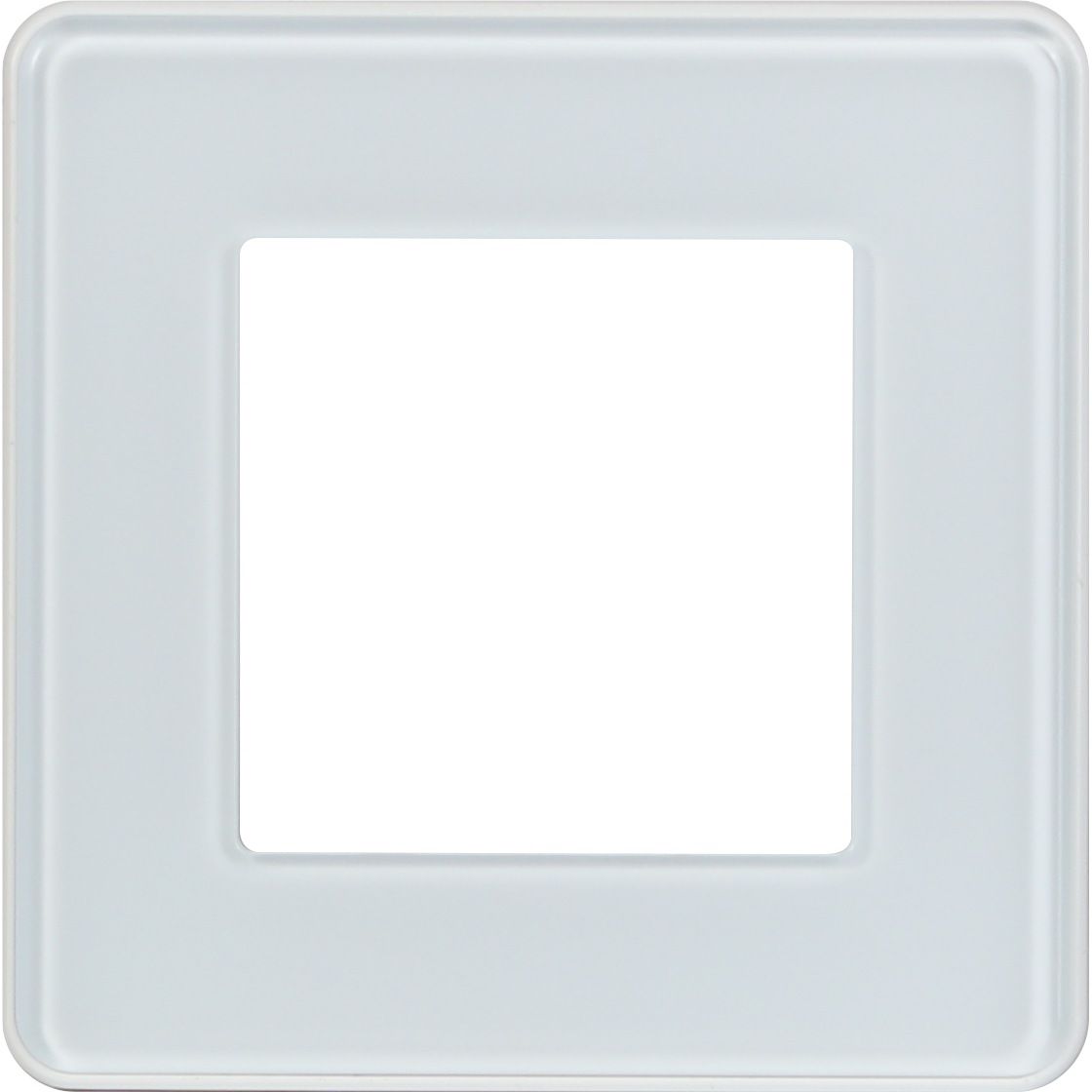 Купить Рамка MVAVA, 1 пост, 86×86 мм, стекло 2.5D, белая в интернет-магазине Mvava.ru
