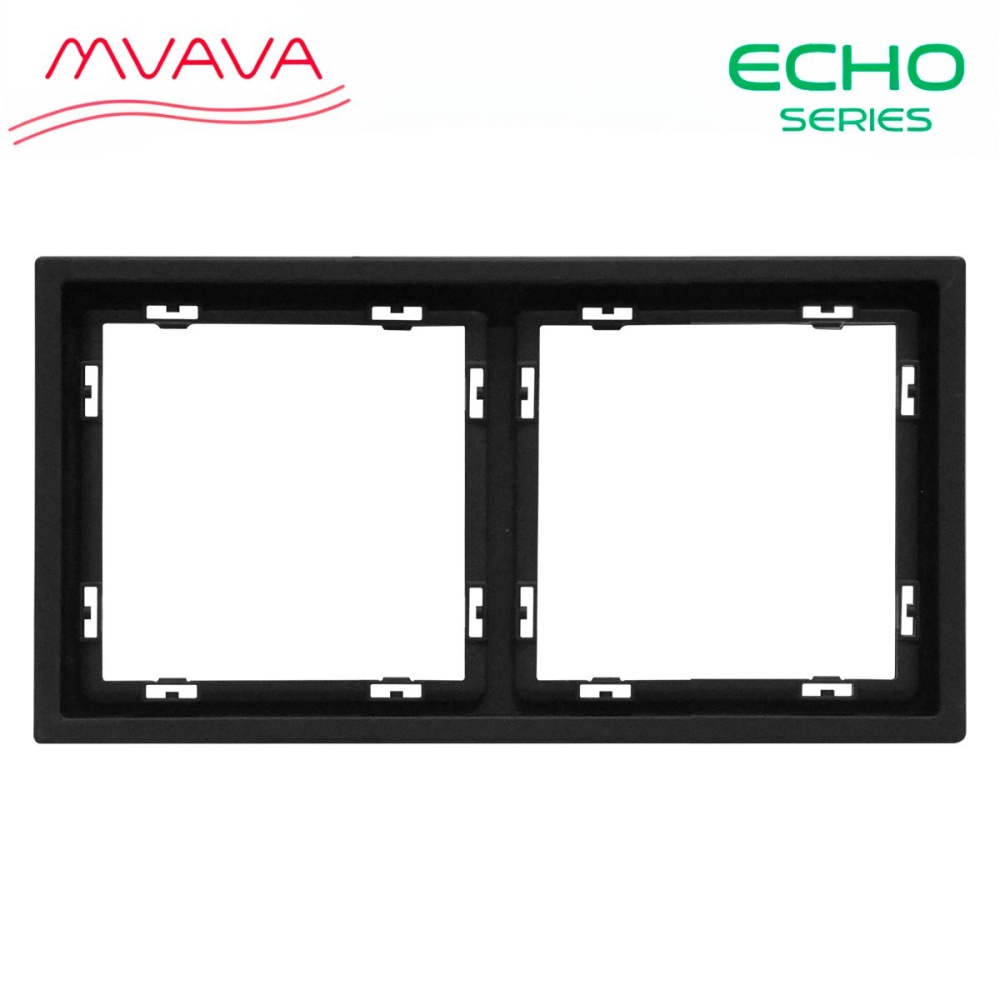 Купить Рамка 2 поста 152*81мм, серия echo, цвет черный в интернет-магазине Mvava.ru