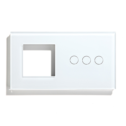 Купить Рамка комби 2 поста (1F+3G) 157*86мм, стекло, цвет белый в интернет-магазине Mvava.ru