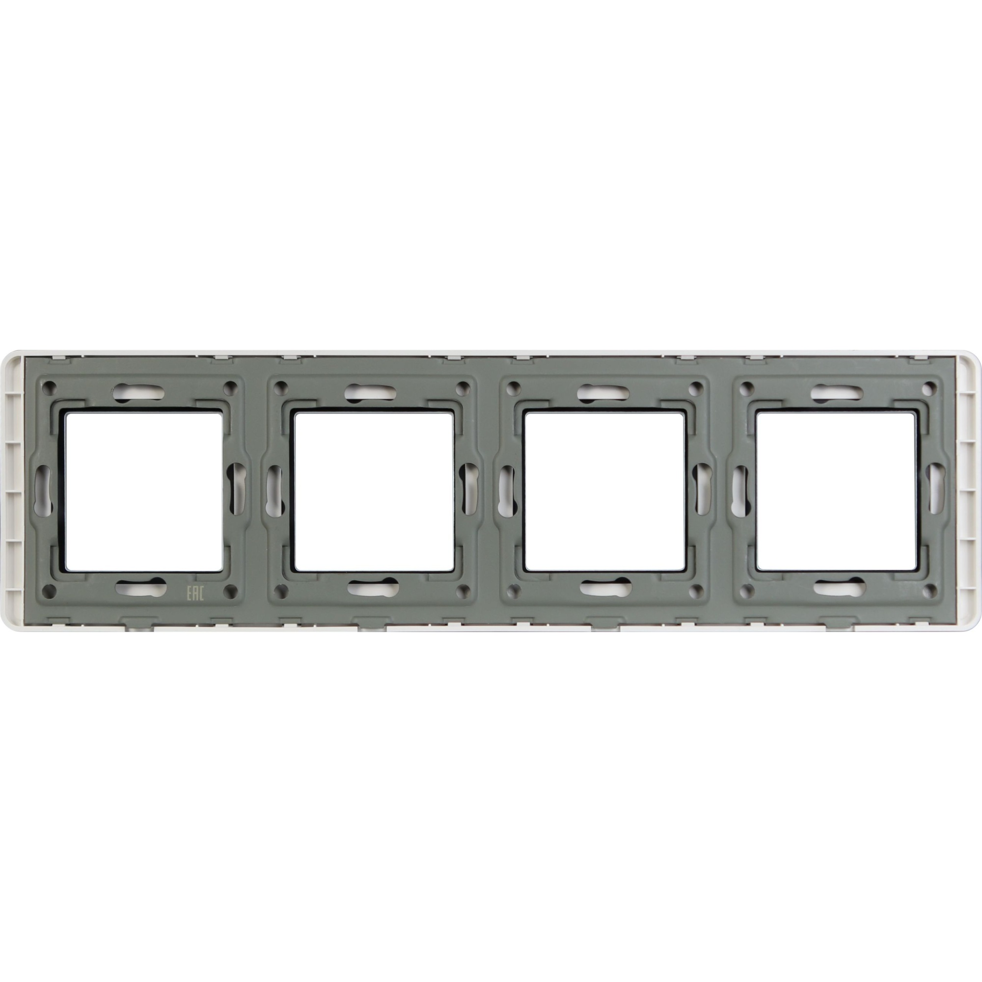 Купить Рамка MVAVA, 4 поста, 299×86 мм, стекло 2.5D, белая в интернет-магазине Mvava.ru