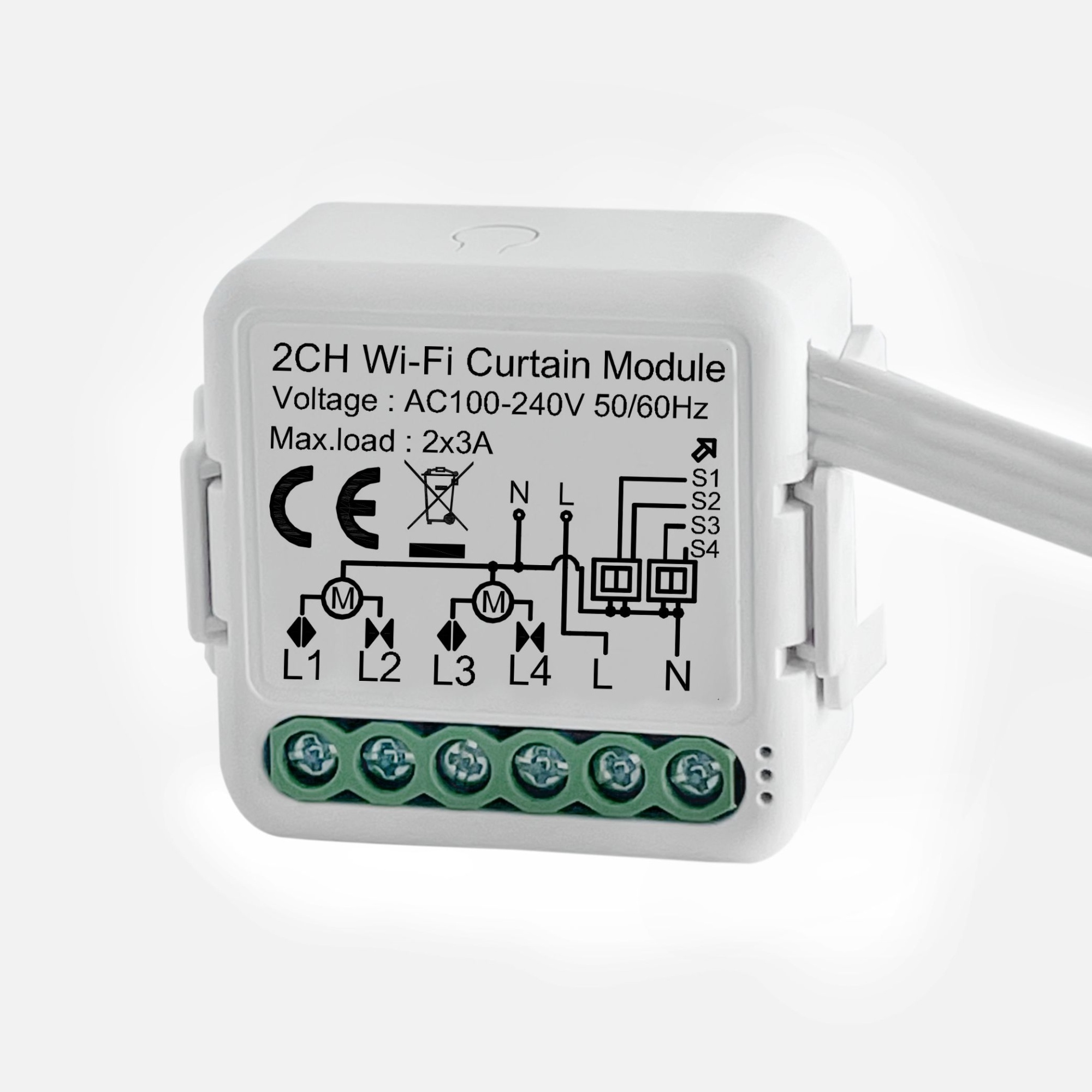 Купить Умное реле Wi-Fi 2 линии для штор (Алиса, с нулём) в интернет-магазине Mvava.ru