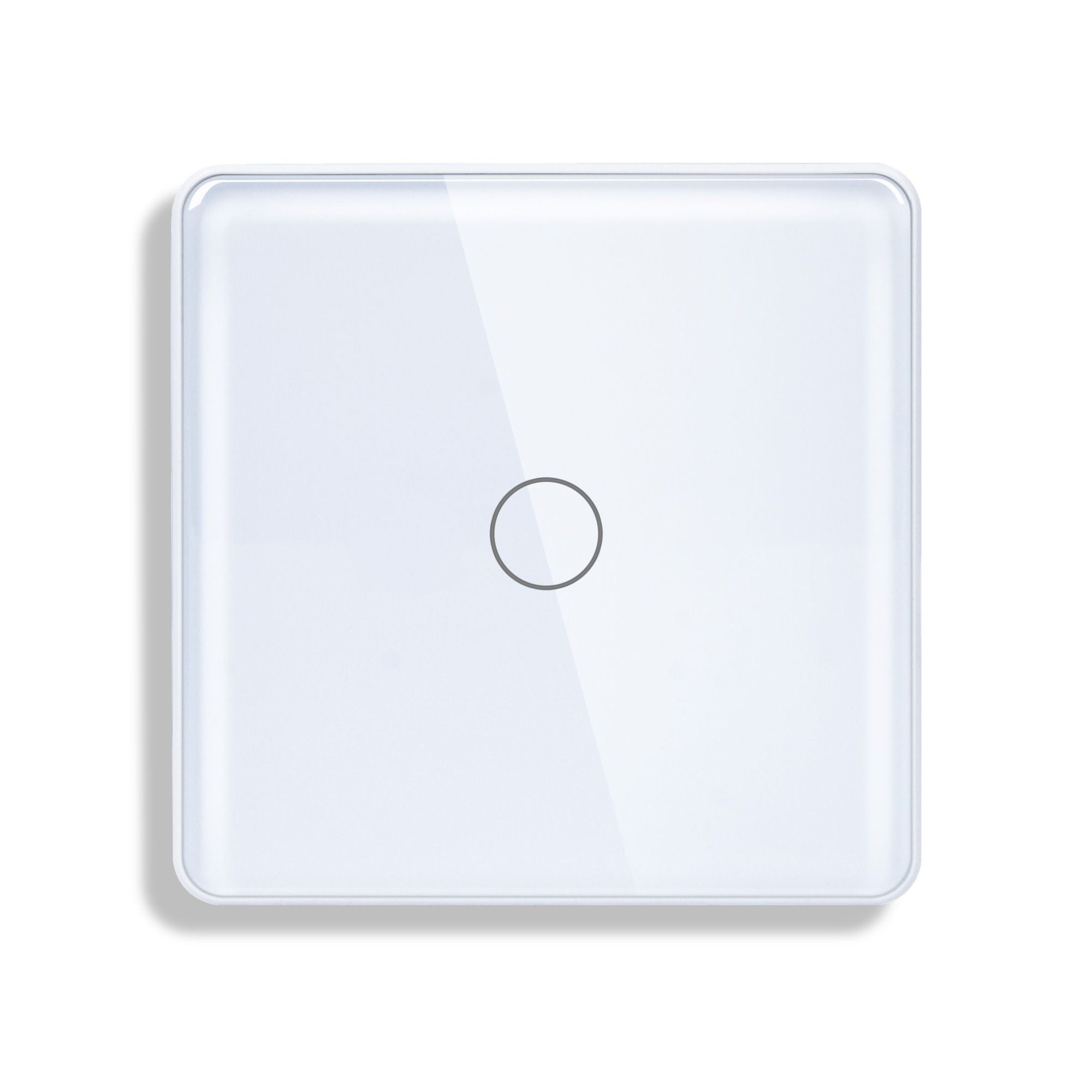 Купить Cенсорный Wi-Fi выключатель с Алисой, 1 клавиша 1 пост, (1G) стекло 2.5D 86х86мм цвет белый в интернет-магазине Mvava.ru