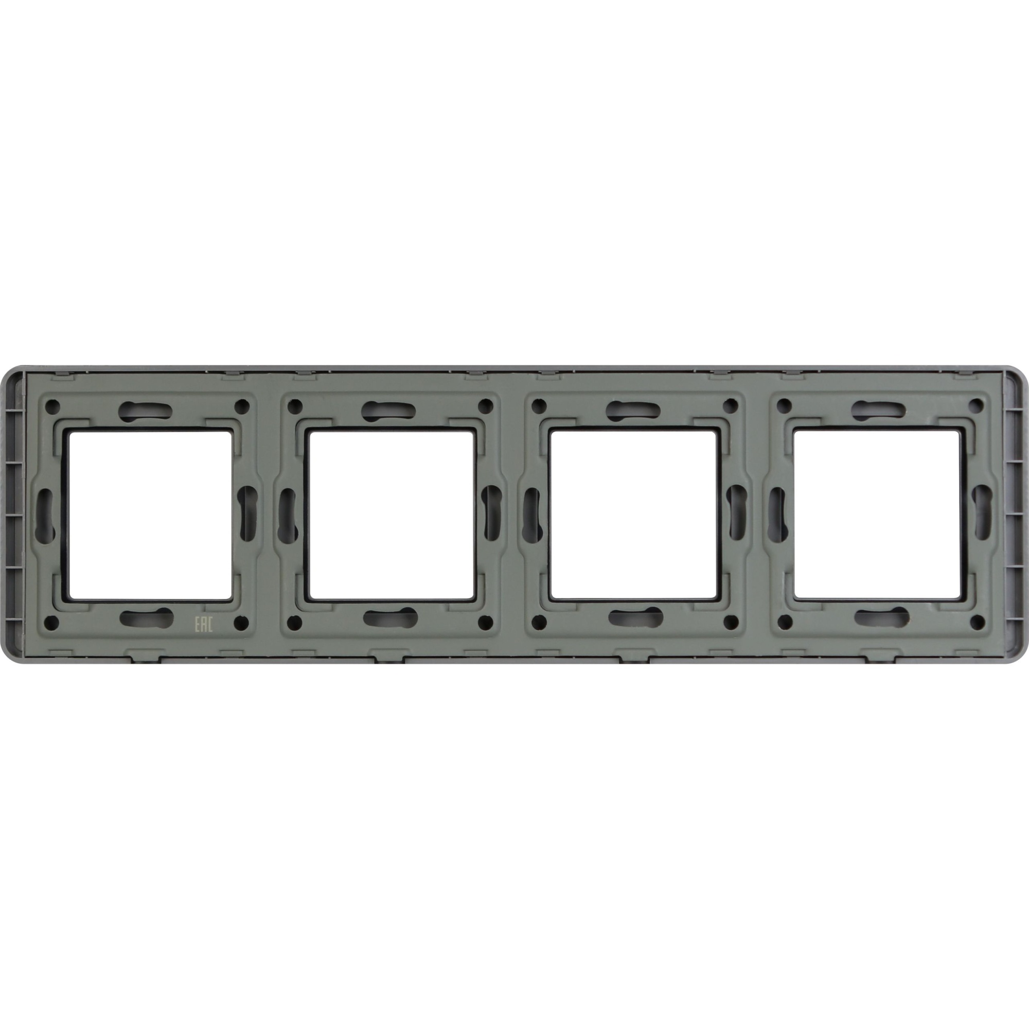 Купить Рамка MVAVA, 4 поста, 299×86 мм, стекло 2.5D, серая в интернет-магазине Mvava.ru