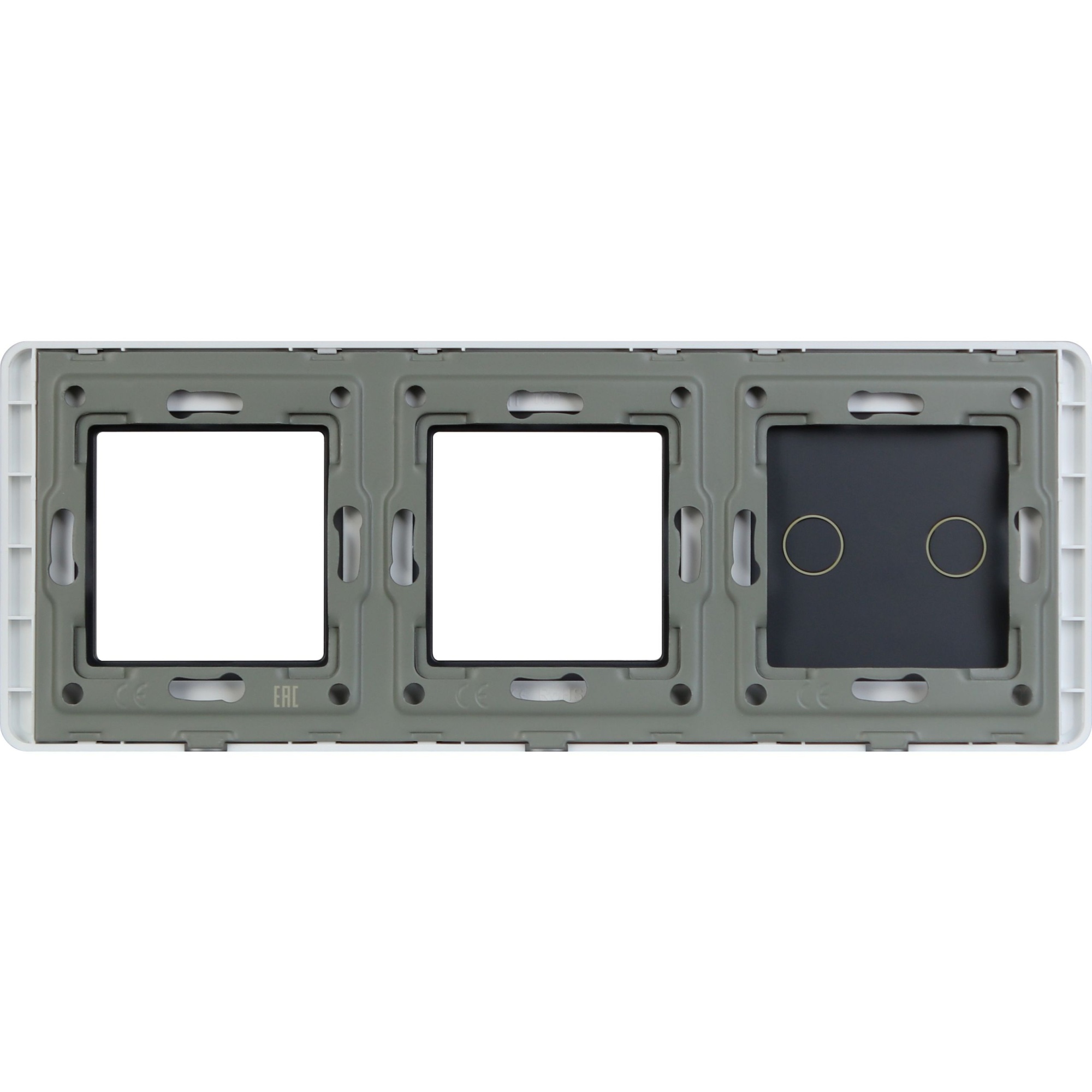 Купить Рамка комби 3 поста (2G+2F) 228*86мм, стекло 2.5D, цвет золотой в интернет-магазине Mvava.ru