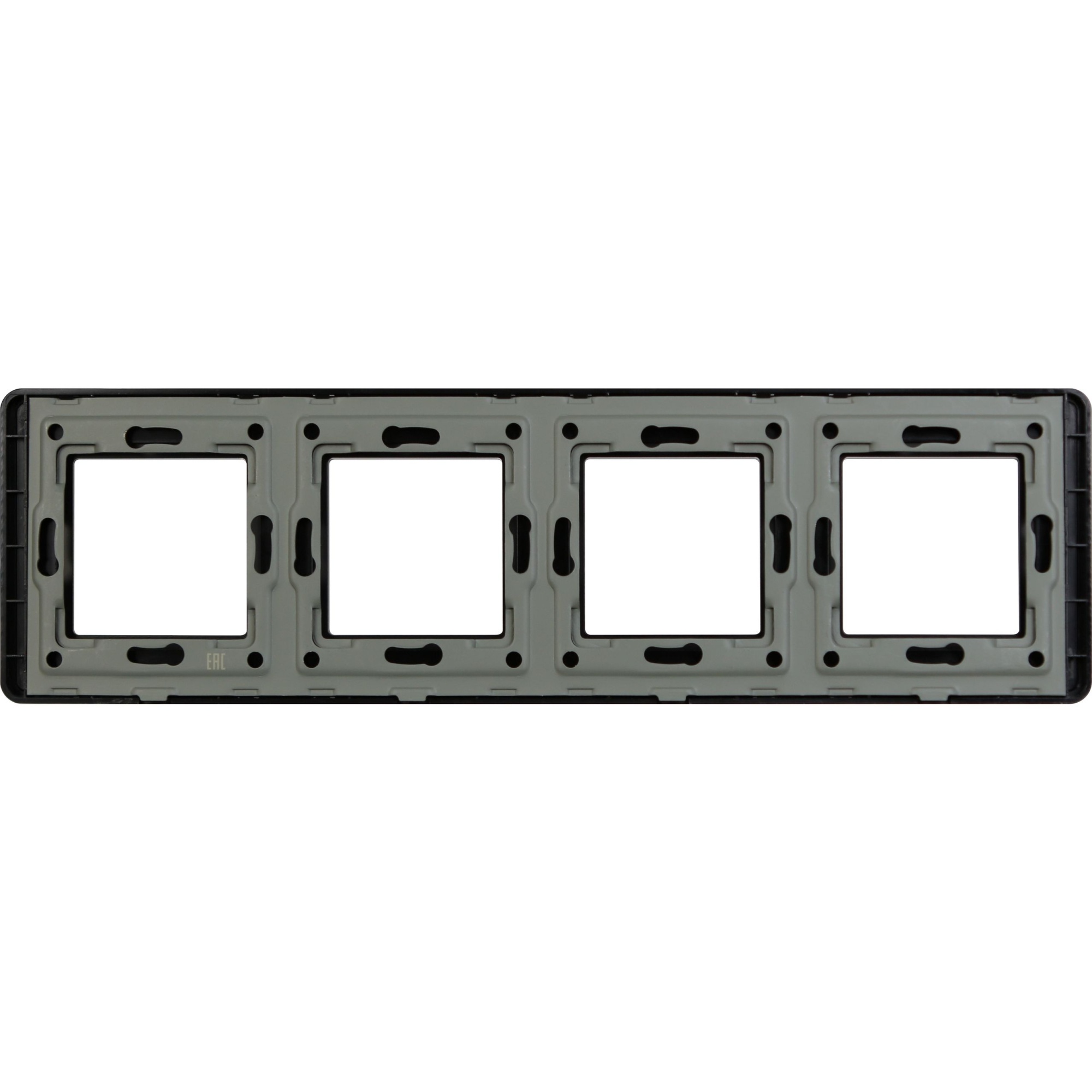 Купить Рамка MVAVA, 4 поста, 299×86 мм, стекло 2.5D, чёрная в интернет-магазине Mvava.ru