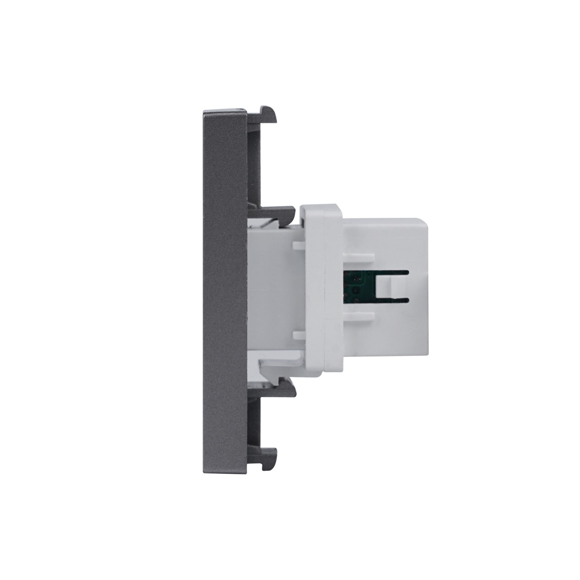 Купить Механизм розетки, 1/2 HDMI (без рамки) цвет серый в интернет-магазине Mvava.ru